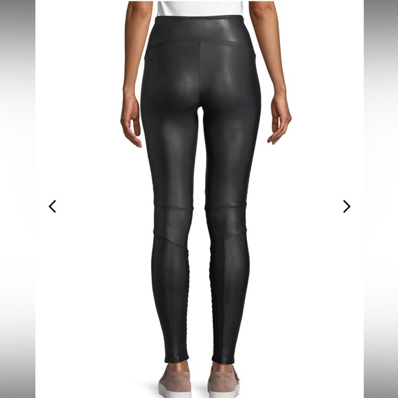 Moto Faux-Leather Leggings - Size Large - Picture 3 of 6